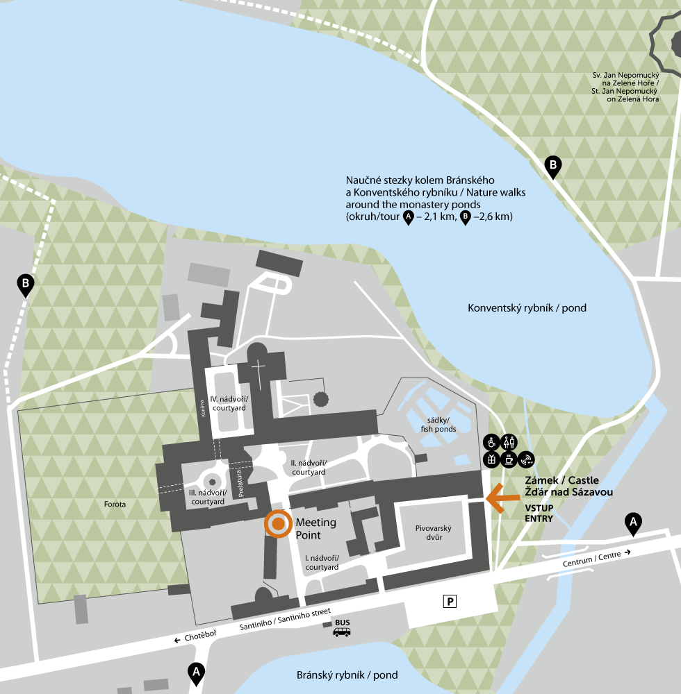 Festival Korespondance - mapa areálu