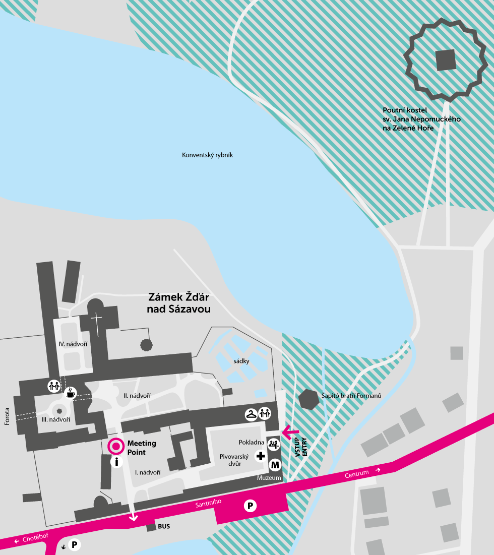 Festival Korespondance - mapa areálu