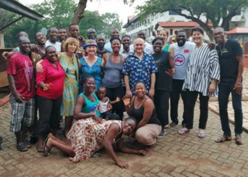 Genius Rises umělecký a realizační tým na rezidenčním pobytu v Ghaně březen 2019